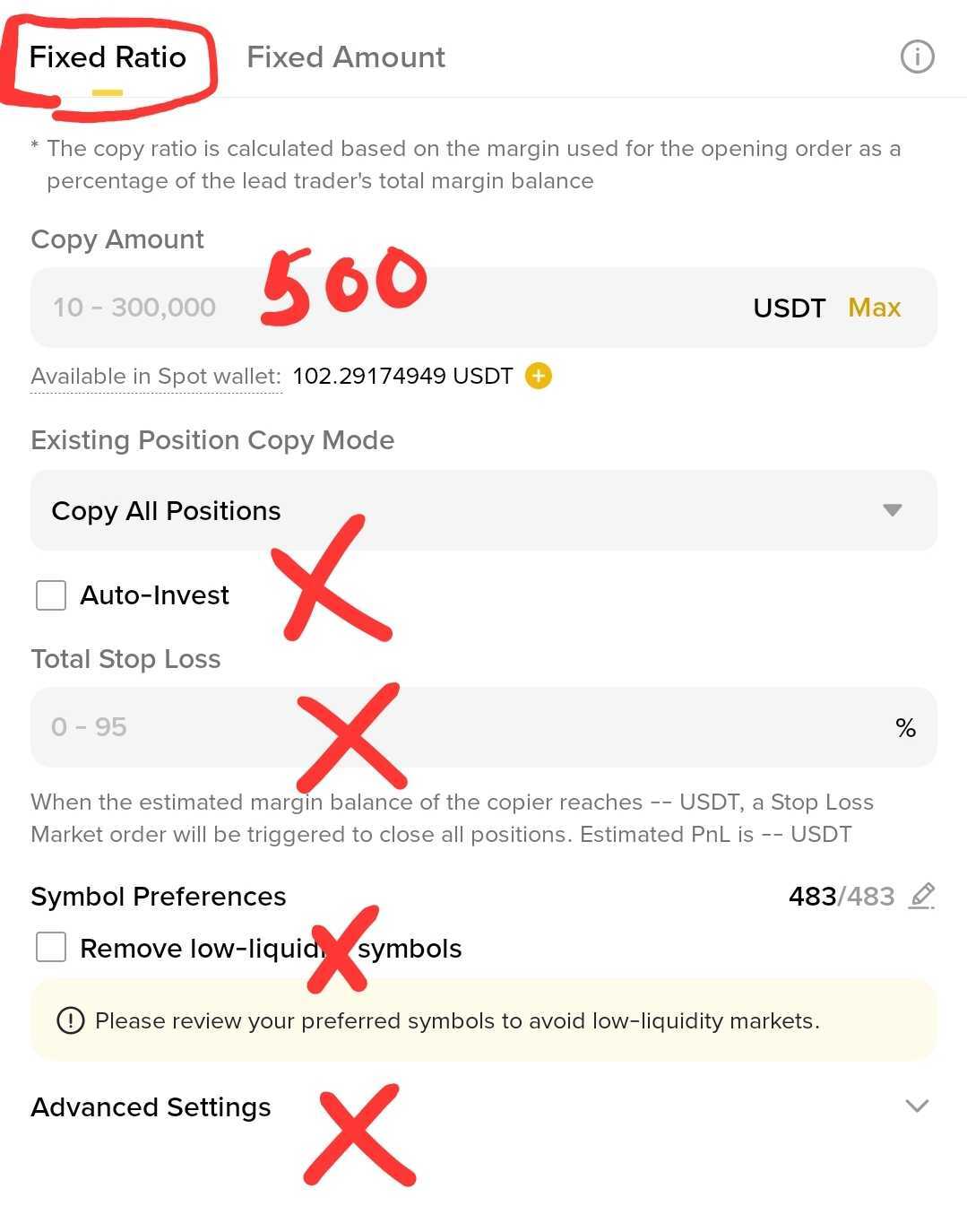 Copy Settings
